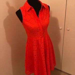 Adorable orange lace dress. Fits like a 6.